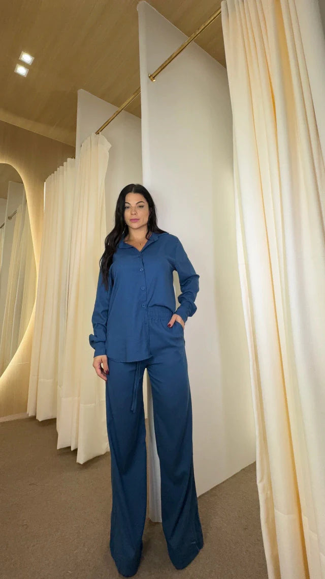 Conjunto Joana Linho Com Algodão