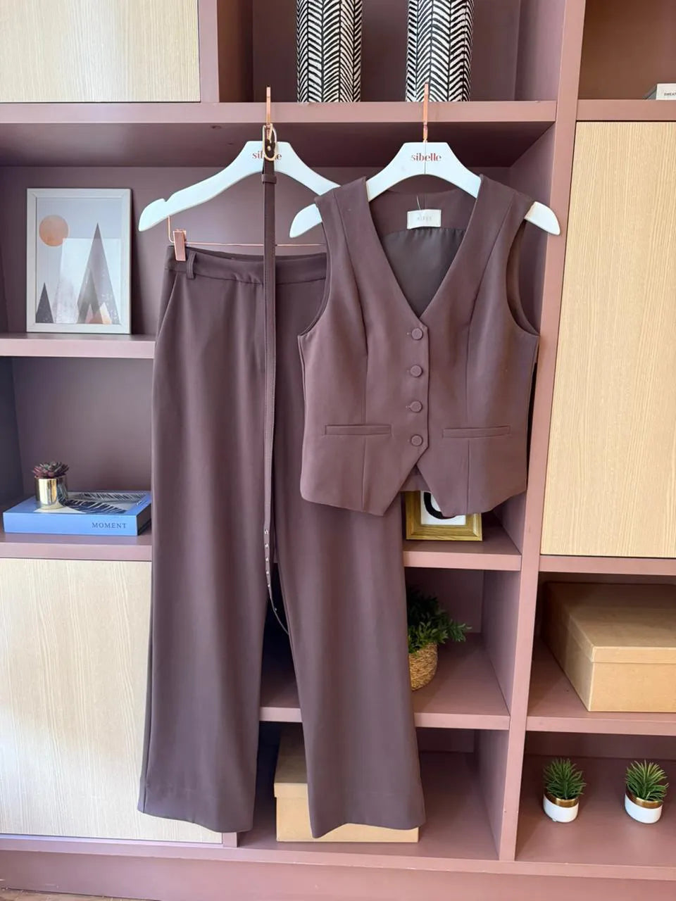 Conjunto Natalia Alfaiataria Com Cinto