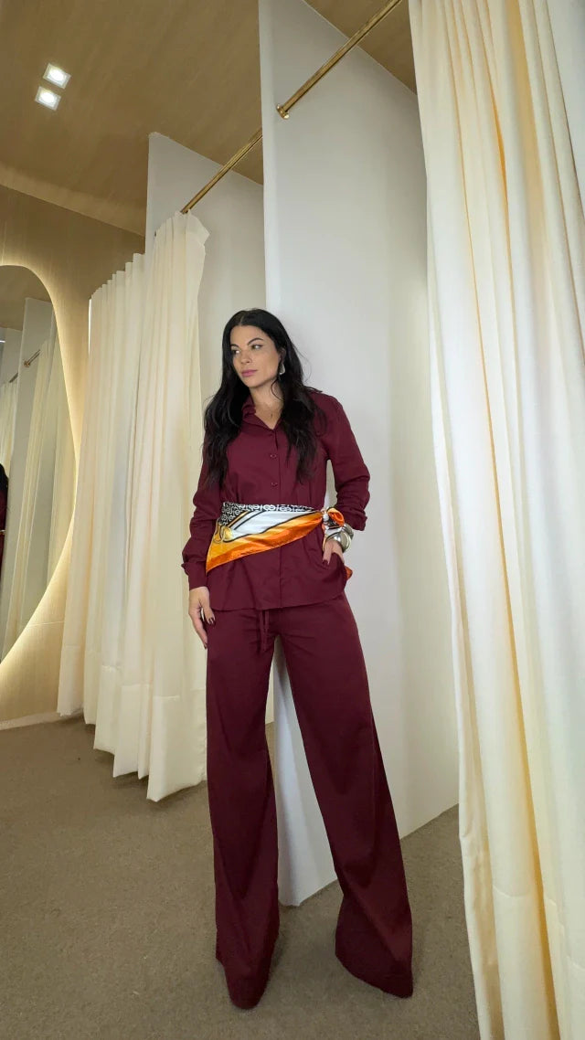 Conjunto Joana Linho Com Algodão