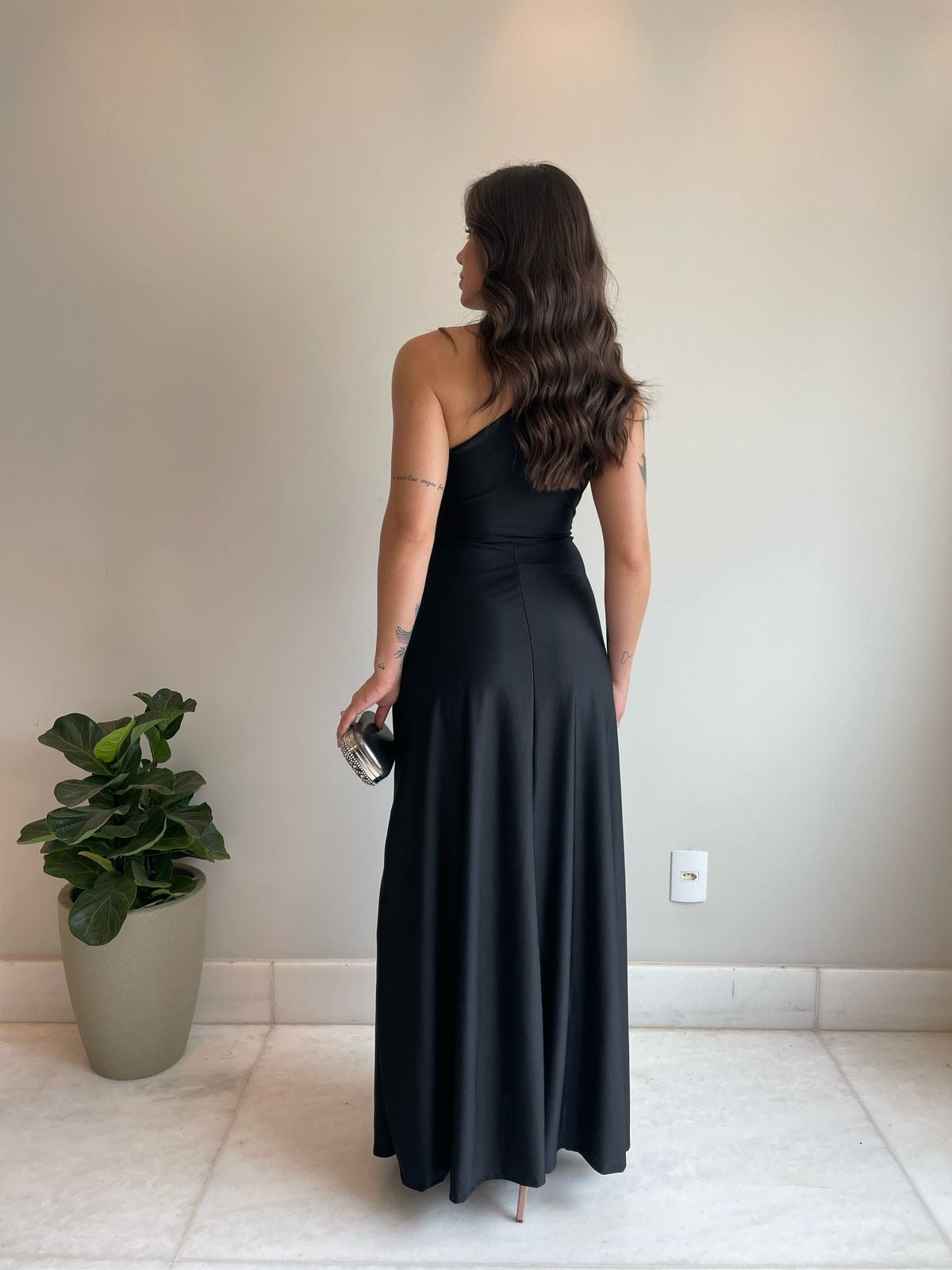 Vestido Longo Eloá Preto Jersey Br