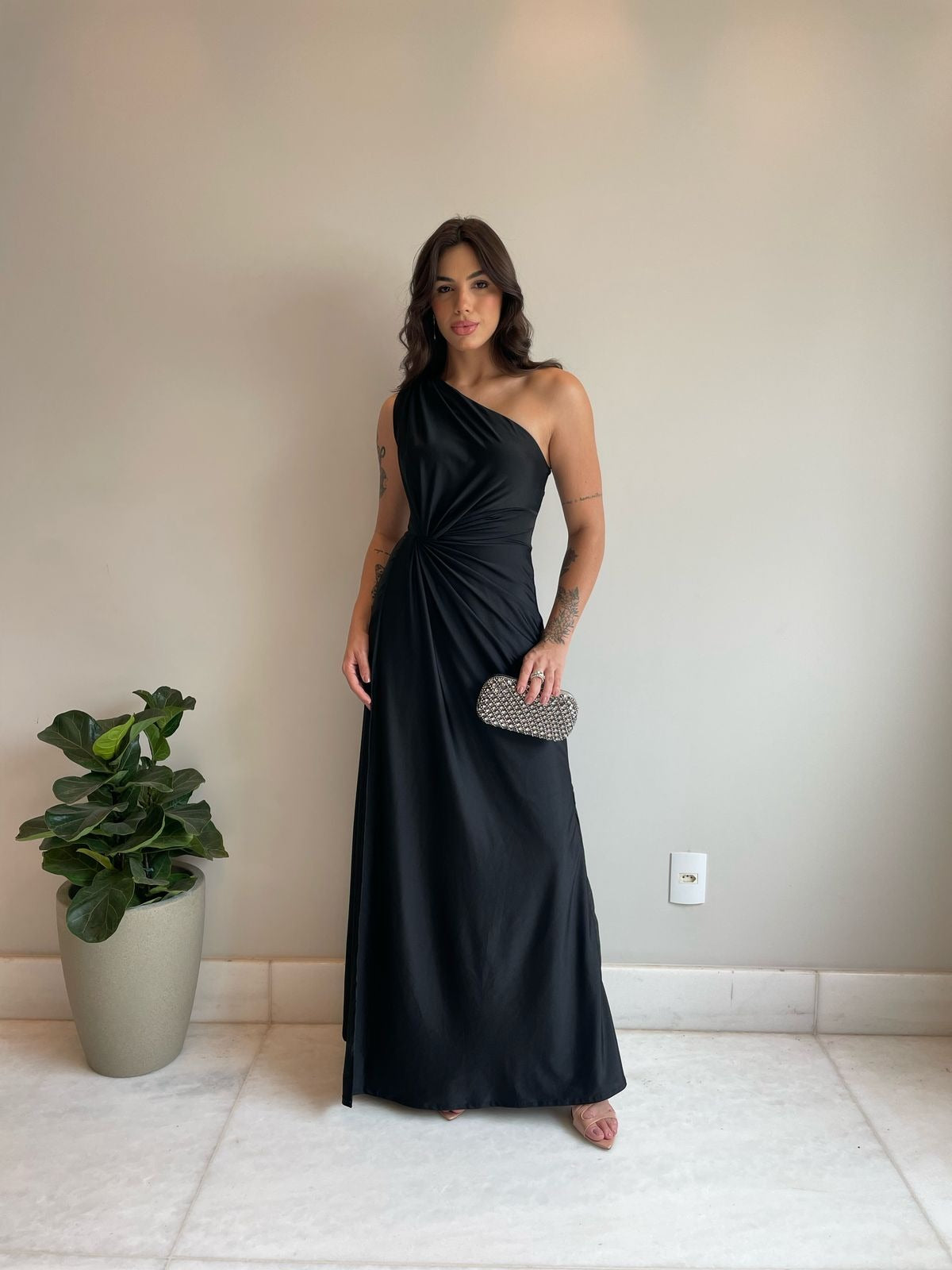 Vestido Longo Eloá Preto Jersey Br